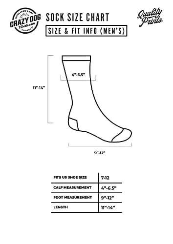 Crazy Dog T-Shirts Funny Golf Socks for Men – Worlds Okayest Golfer Crew Socks | Novelty Green Golf Course Design thumbnail 8