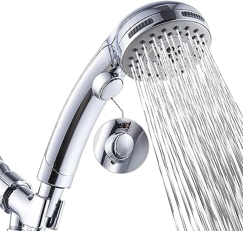 DOILIESE High Pressure Shower Head with Handheld Spray 6 Settings Chrome | 1.8 GPM Flow Rate thumbnail 1