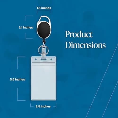 Will Well Heavy Duty ID Badge Holder Retractable 10 Pack - Vertical - Black | Durable, Versatile Badge Holders for Indian Professionals thumbnail 5