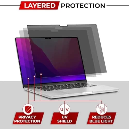 SightPro Magnetic Privacy Screen for MacBook Pro 13 Inch (2016-2022, M1, M2) | Patented Removable Laptop Privacy Filter Shield thumbnail 7