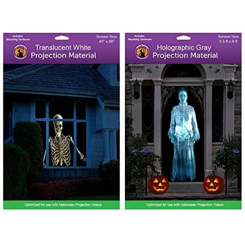 Reaper Brothers Holographic Rear Projection Screen 5'x9' (152cm x 274cm) | Creates Killer Illusion for Halloween Videos thumbnail 1