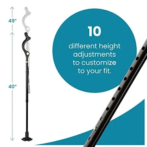 Medical king Walking Cane for Men & Women | Adjustable, Foldable & Slip-Resistant thumbnail 4