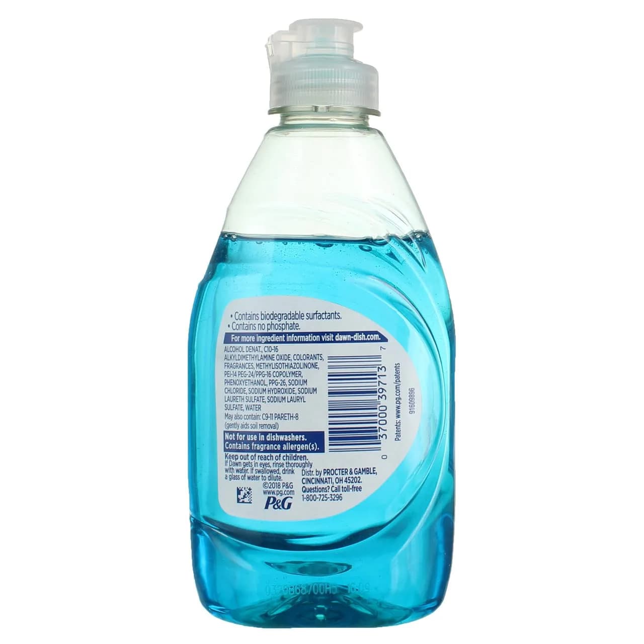 Dawn Ultra Original Dish Soap Liquid 205ml (7 fl. oz) | 3X More Grease Cleaning Power - view 3