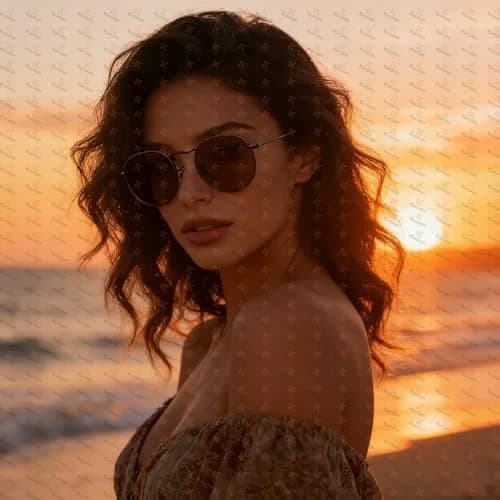 Kursan Small Round Metal Sunglasses for Men Women Mirrored Lens Classic Circle Sun Glasses (Brown Frame/Brown Lens) | UV400 Polarized thumbnail 7