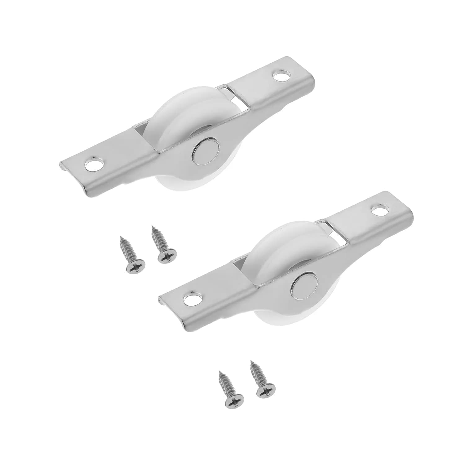 MroMax 10Pcs 23mm/0.91" Dia Screen Door Rollers Nylon White | Durable Sliding Wheel for Garage & Windows — 2Pcs White U Groove Wheel