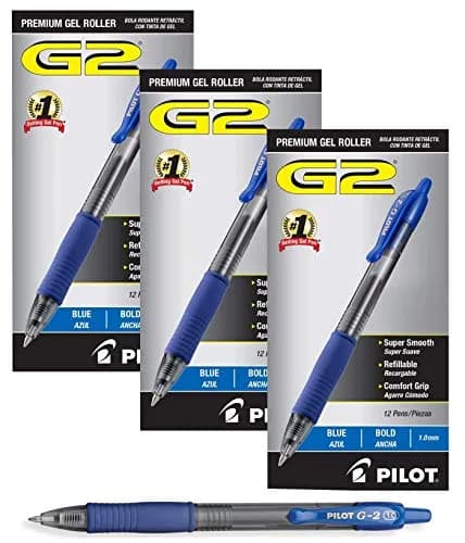 PILOT G2 Retractable Gel Ink Roller Ball Pens Bold Pt 36 Pack | Smooth, Long-Lasting, Refillable thumbnail 1