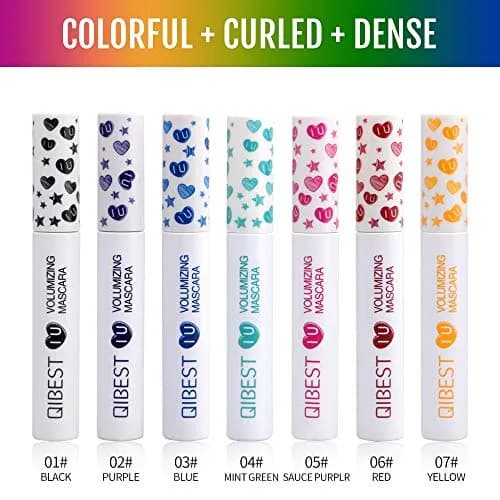 MAEPEOR Colored Mascara Set 7 Pack 0.35 Oz | Waterproof & Smudgeproof, Vegan, Hypoallergenic (70-120 chars) thumbnail 2