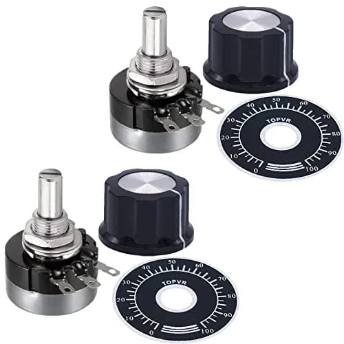 CenryKay RV24YN20S B503 50K Rotary Potentiometer with Knobs & Dials, 6mm Shaft, 20mm Length | Precise Control for Audio & Circuit DIY thumbnail 1
