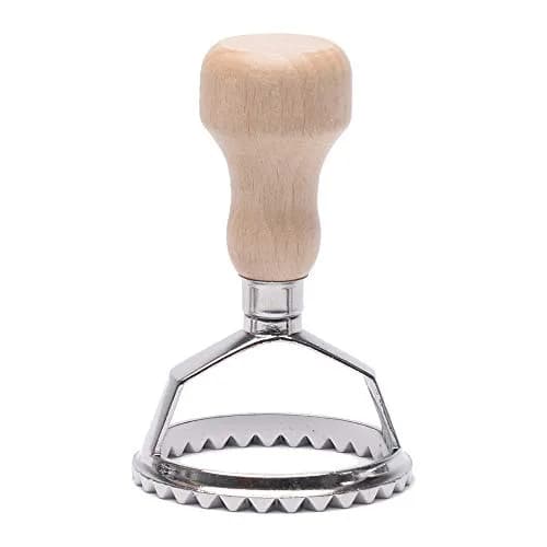 MASTER FENG Ravioli Stamp Maker Cutter with Wooden Handle & Fluted Edges | Perfect for Homemade Pasta (70-120 chars) thumbnail 2