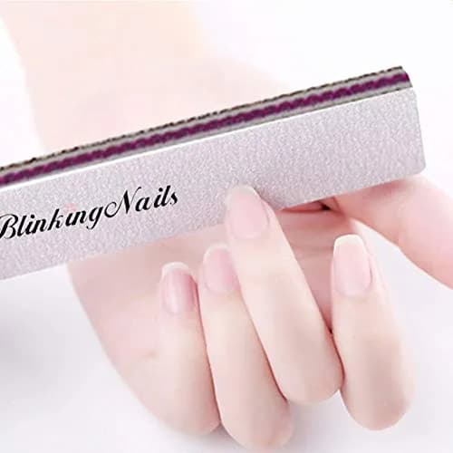 BlinkingNails 180/240 Grit Nail File Set (10 Count, 17.8cm) | Professional Double-Sided Emery Boards for Natural & Acrylic Nails thumbnail 4