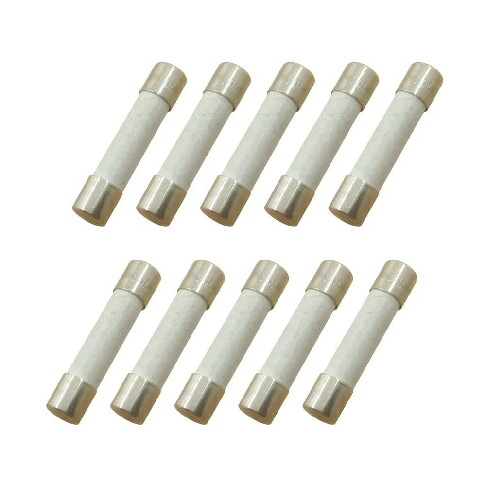 YOLISTIC Ceramic Slow-Blow Time Delay Fuse 6x30mm 5A 250V (Pack of 10) | UL Certified — 6x30