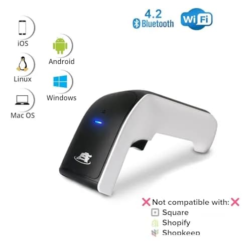 ScanAvenger Wireless Portable 1D&2D Bluetooth Barcode Scanner 8.2cm (3.25in) x 19.6cm (7.7in) x 10.5cm (4.1in) | Scans QR Codes & Inventory thumbnail 2