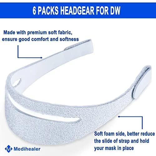 Medihealer 6 Pack Headgear Straps for DreamWear Original Version | Soft, Adjustable, Slip-Resistant CPAP Mask Fit thumbnail 6