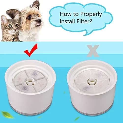 Comsmart Pet Fountain Replacement Filters 8 Pack | Triple Filtration System for 2.4L Fountains thumbnail 5
