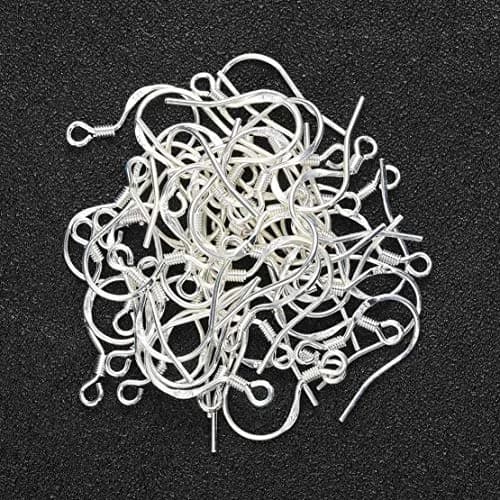 HOLLOSPORT 925 Sterling Silver Earring Hooks 15.5mm (0.61in) | Hypoallergenic Jewelry Making Supplies thumbnail 1