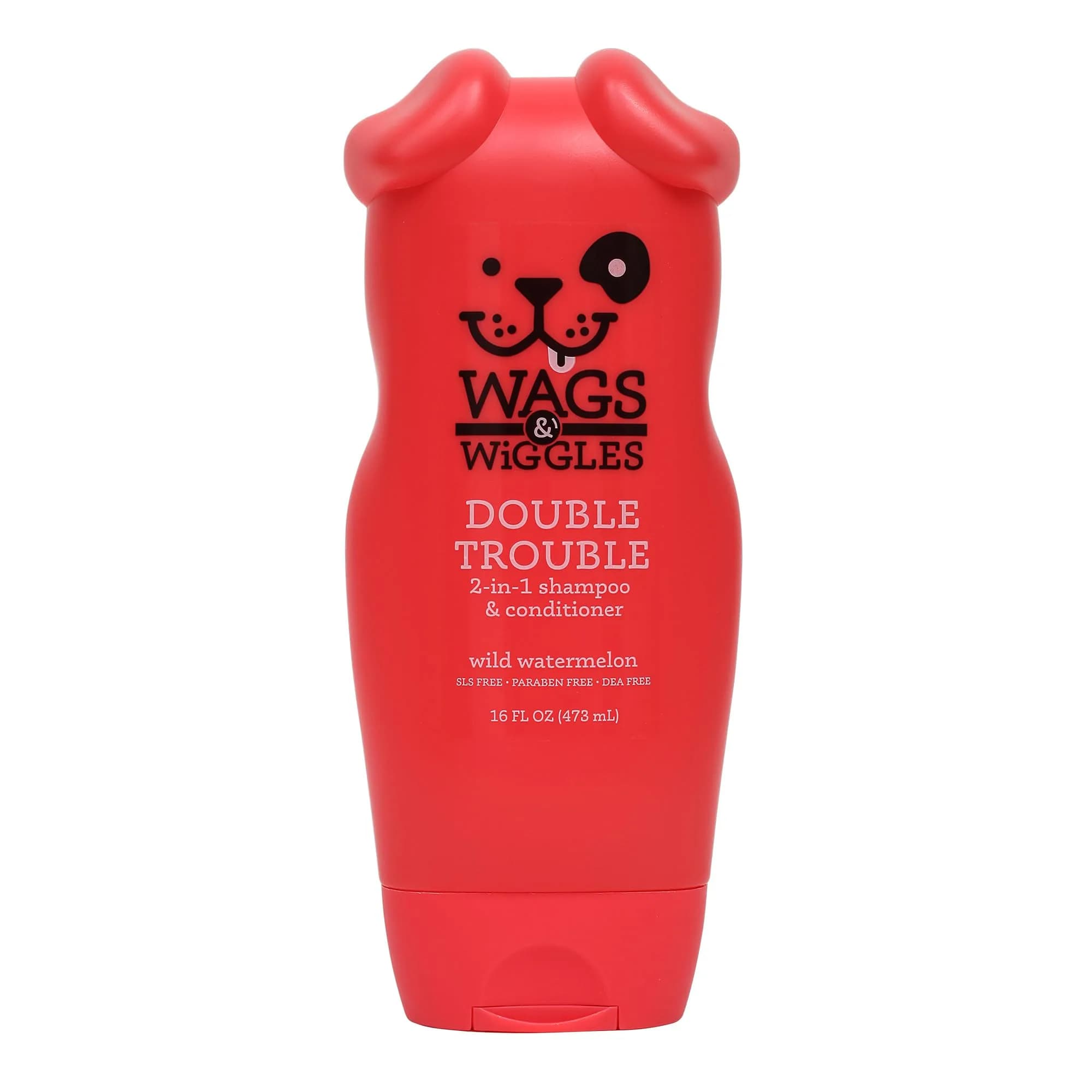 Wags & Wiggles 2-in-1 Dog Shampoo & Conditioner Fruity Watermelon 473ml (16 Fl Oz) | Gentle pH-Balanced Formula for All Dogs — 16 Fl Oz