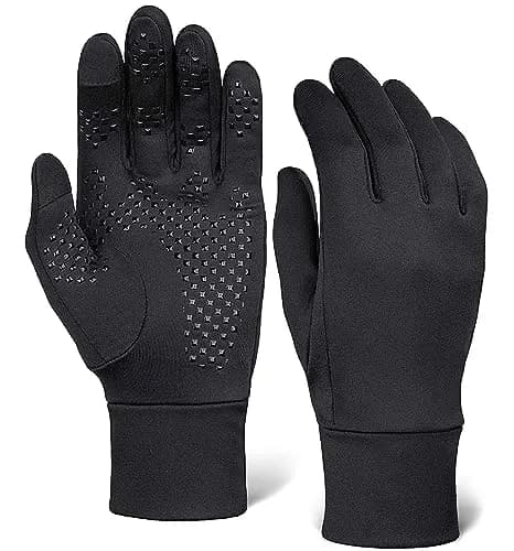 OutdoorEssentials Touchscreen Winter Liners - Medium-Large Black | Warm, Quick-Drying, Stretch Gloves for Cold Weather & Hiking thumbnail 1