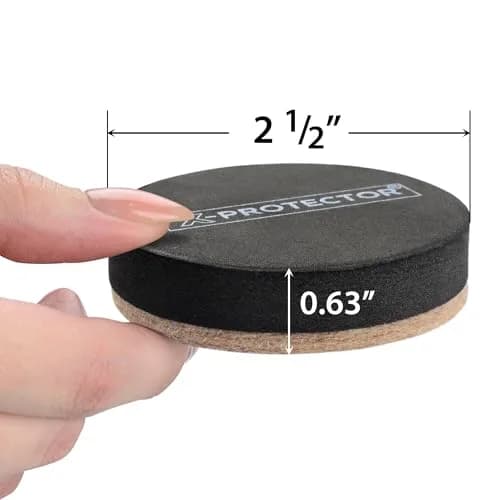 X-Protector Heavy Duty Felt Furniture Sliders 24 pcs | Protects Hardwood Floors & Easy Moving (110 chars) thumbnail 2