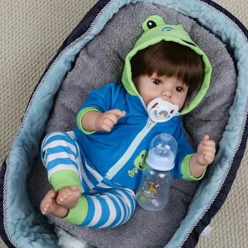 CHAREX Lifelike Reborn Baby Doll Lucas 18 Inch Realistic Toddler Boy | ASTM F963 & EN71 Certified thumbnail 4