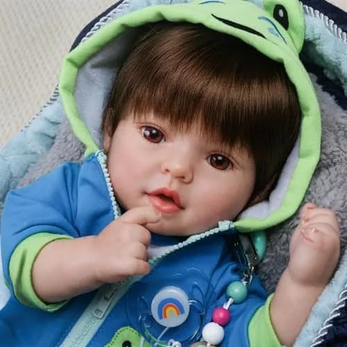CHAREX Lifelike Reborn Baby Doll Lucas 18 Inch Realistic Toddler Boy | ASTM F963 & EN71 Certified thumbnail 3