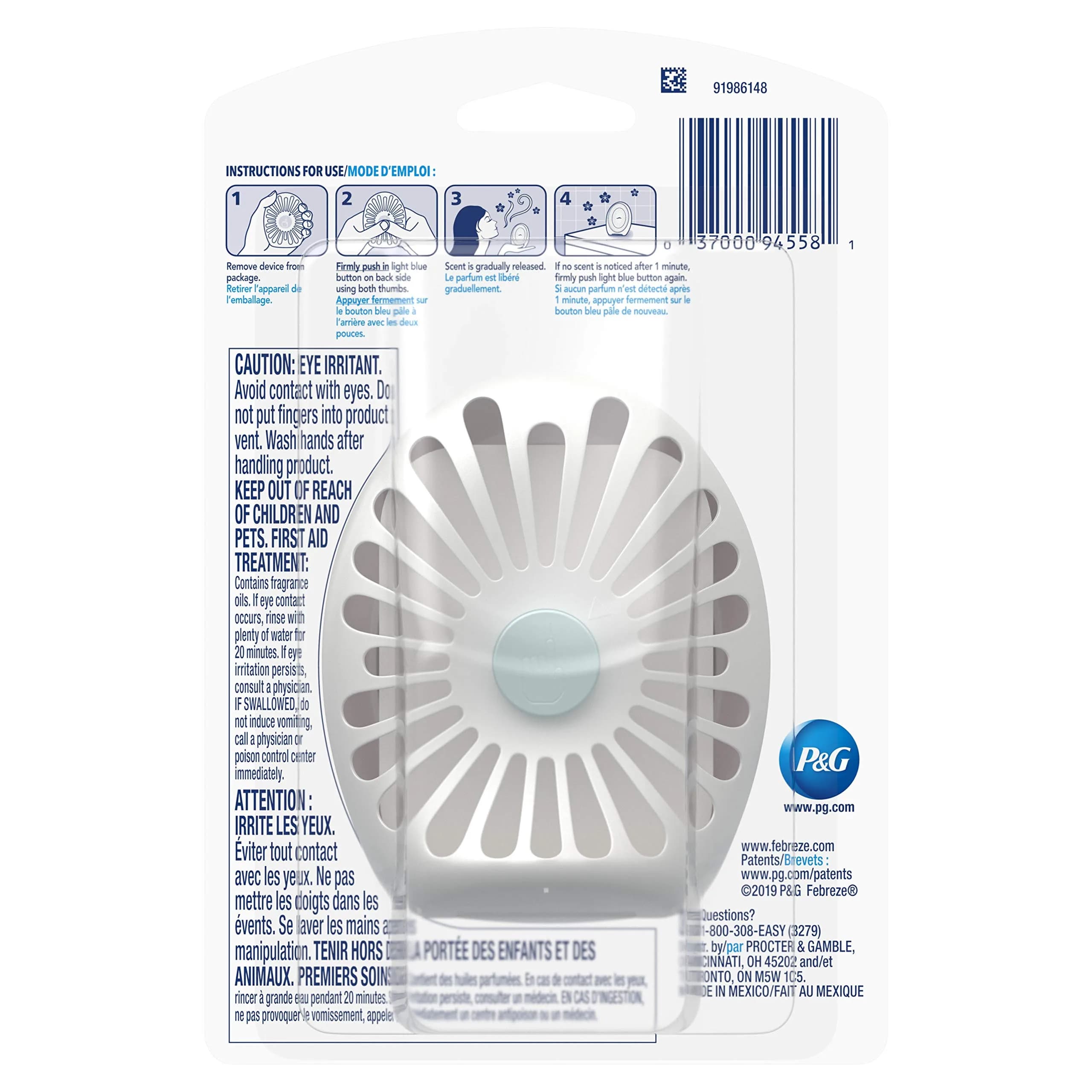 Febreze Small Spaces Air Freshener, Fresh Pressed Apple Scent, 0.07 L (0.25 Fl Oz) | Concentrated Formula for Odor Control - view 2