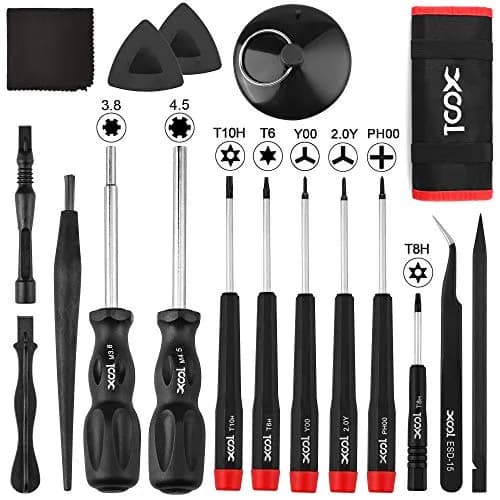 XOOL 17-in-1 Gamebit & Tri-Wing Screwdriver Repair Tool Kit, Compatible with Nintendo Switch & Joy-Con, Game Boy, NES SNES, Wii DS GBA, 3.8mm & 4.5mm Gamebit, for Xbox & PlayStation Consoles thumbnail 1