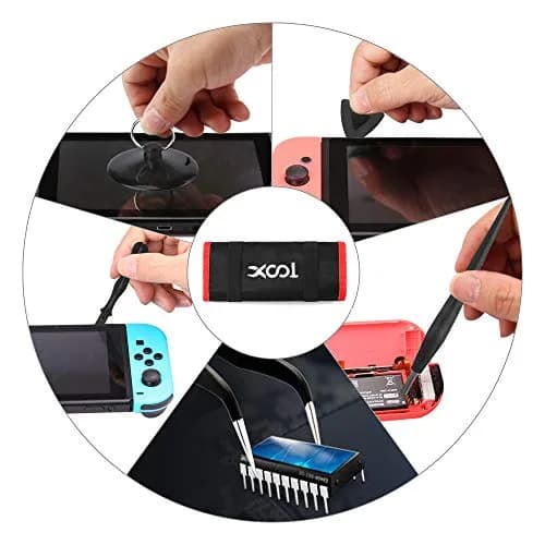 XOOL 17-in-1 Gamebit & Tri-Wing Screwdriver Repair Tool Kit, Compatible with Nintendo Switch & Joy-Con, Game Boy, NES SNES, Wii DS GBA, 3.8mm & 4.5mm Gamebit, for Xbox & PlayStation Consoles thumbnail 8