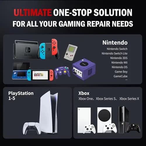 XOOL 17-in-1 Gamebit & Tri-Wing Screwdriver Repair Tool Kit, Compatible with Nintendo Switch & Joy-Con, Game Boy, NES SNES, Wii DS GBA, 3.8mm & 4.5mm Gamebit, for Xbox & PlayStation Consoles thumbnail 2