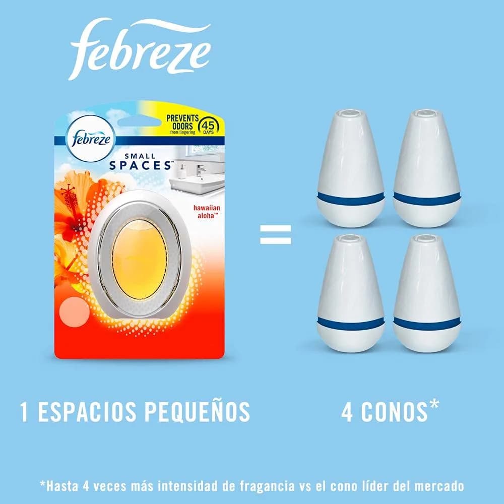 Febreze Small Spaces Air Freshener Hawaiian Aloha, 0.25 fl oz (7 ml) | Odor Eliminator for Small Rooms - view 3