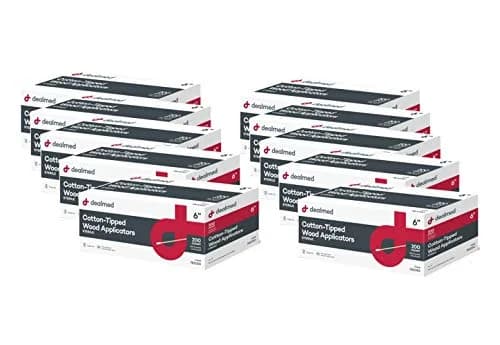 Dealmed 6 inch (15.24 cm) Sterile Cotton-Tipped Wood Applicators | 2000 Count Case for Medical Use thumbnail 8