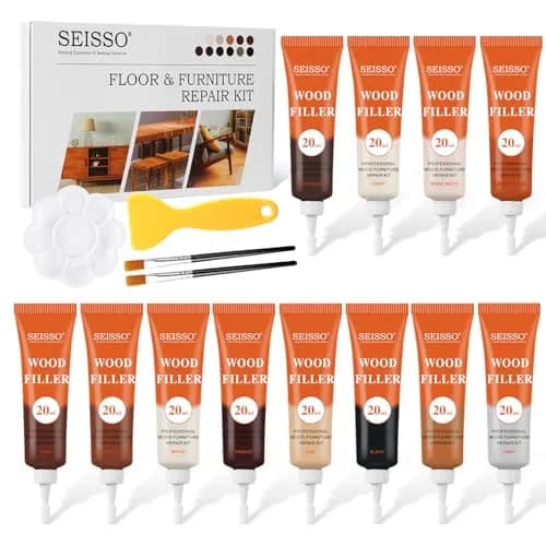 SEISSO 12 Colors Furniture Wood Floor Repair Kit | Scratch Cover & Filler for Wood Surfaces thumbnail 1
