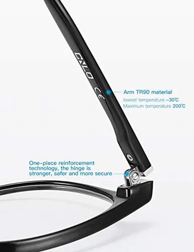CNLO Blue Light Blocking Glasses, Computer Glasses, Anti Eyestrain, Lightweight TR90 Frame Eyeglasses, Unisex Adult, Black | Blocks Harmful Blue Light thumbnail 6