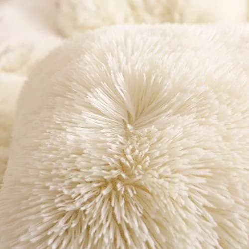 Uhamho Faux Fur Velvet Fluffy Bedding Duvet Cover Set Twin Cream | Ultra Soft & Warm thumbnail 5