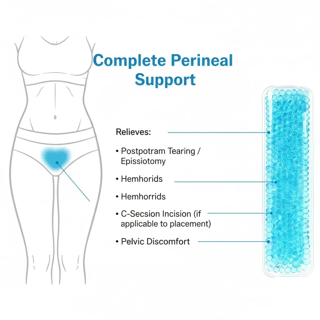 HI FINE CARE Perineal Cooling Pad 4 Count (Pack of 1) | Postpartum Recovery & Hemorrhoid Relief - view 5