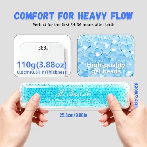 HI FINE CARE Perineal Cooling Pad 4 Count (Pack of 1) | Postpartum Recovery & Hemorrhoid Relief thumbnail 6