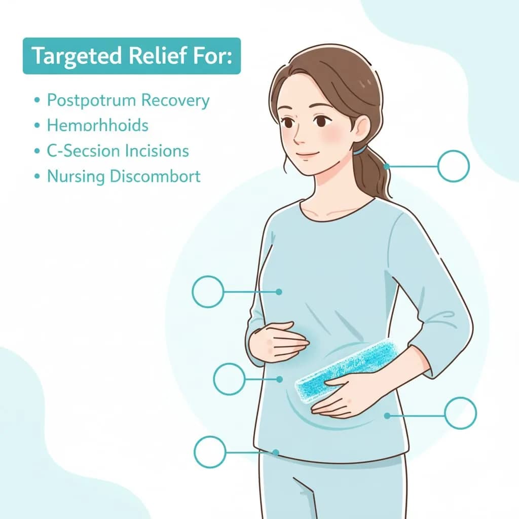 HI FINE CARE Perineal Cooling Pad 4 Count (Pack of 1) | Postpartum Recovery & Hemorrhoid Relief - view 7