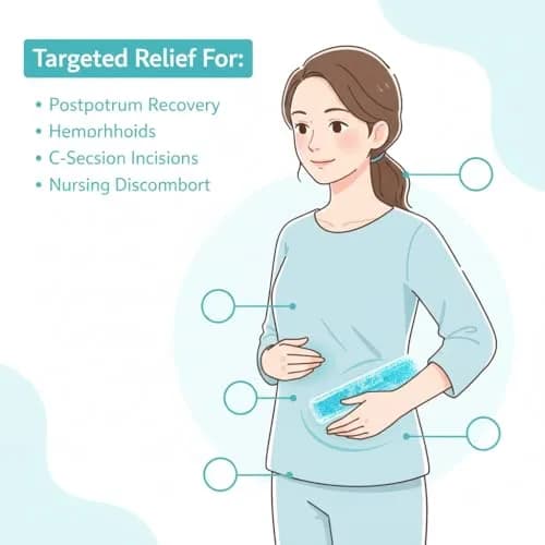 HI FINE CARE Perineal Cooling Pad 4 Count (Pack of 1) | Postpartum Recovery & Hemorrhoid Relief thumbnail 7