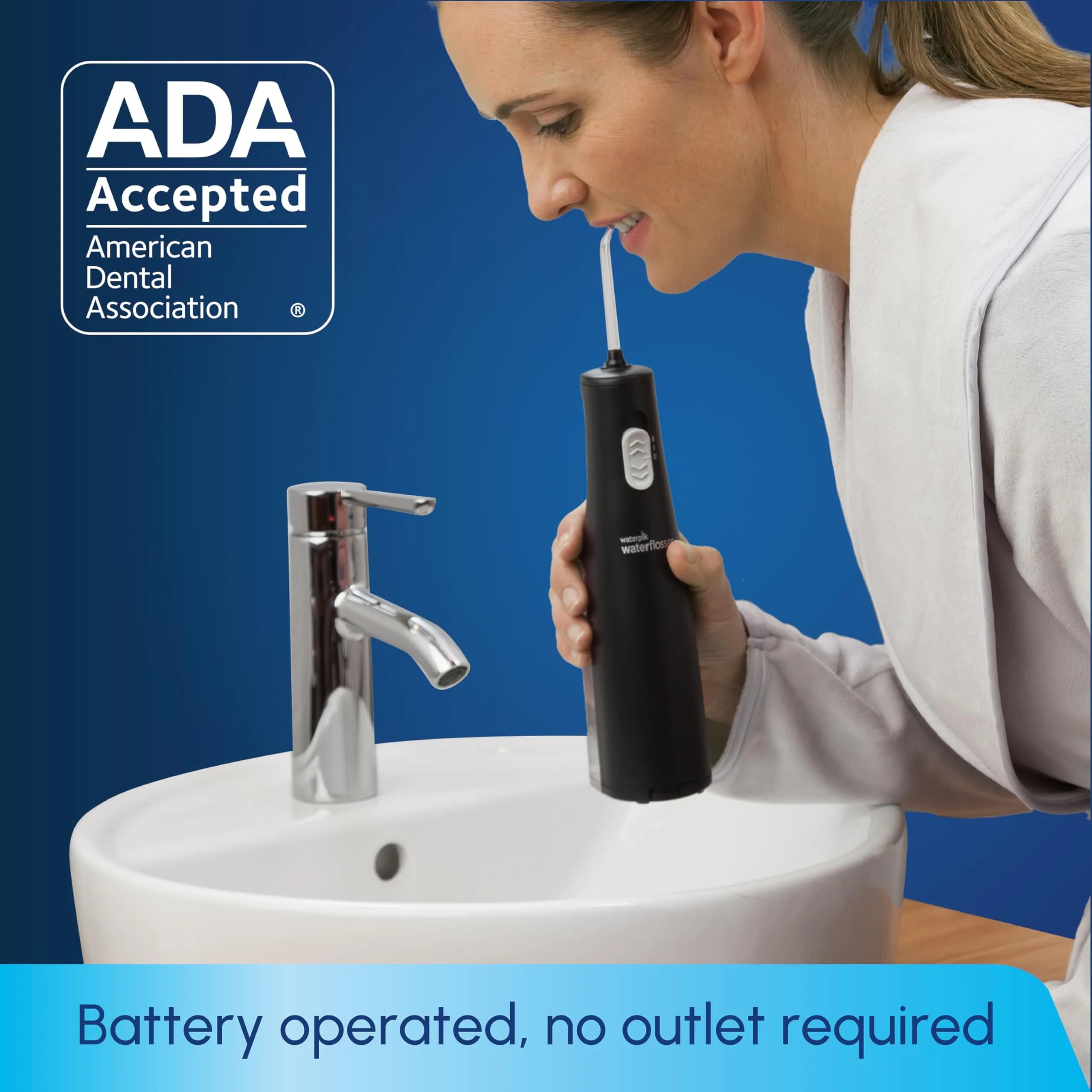 Waterpik Cordless Express Water Flosser WF-02 Black | ADA Accepted, Battery Operated, Waterproof - view 3
