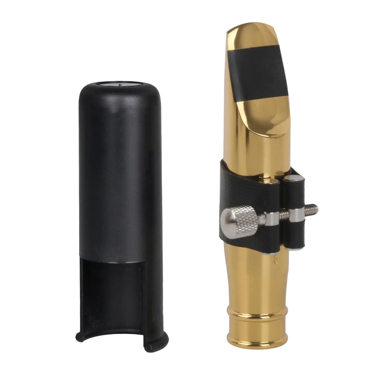Yibuy Golden Jazz Tenor Saxophone Mouthpiece 8# Interface (10.7cm / 4.21in) | Bright & Crisp Tone - main product image