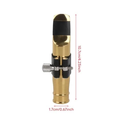 Yibuy Golden Jazz Tenor Saxophone Mouthpiece 8# Interface (10.7cm / 4.21in) | Bright & Crisp Tone thumbnail 2