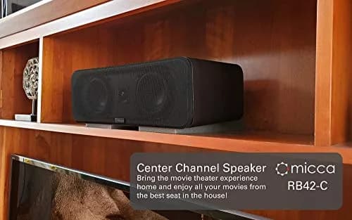 Micca RB42-C Reference 2-Way Passive Center Channel Speaker, Walnut | Robust Bass & Clear Dialog thumbnail 2
