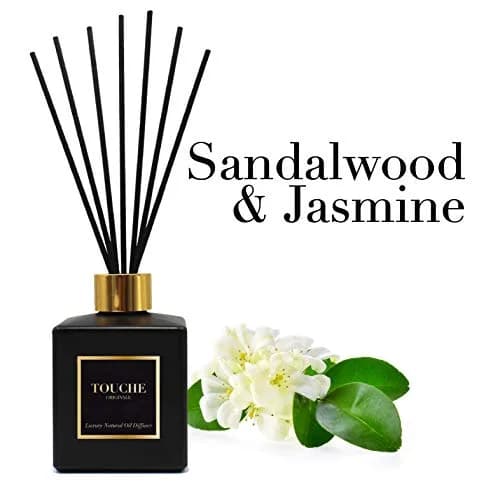 TOUCHE ORIGINALE Natural Reed Diffuser 120ml | Long Lasting Sandalwood & Jasmine Aroma thumbnail 2