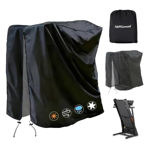 MaWGcowerd Folding Treadmill Cover Black 117cm (46" L x 38" W x 66" H) | Protects Fitness Machines from Dust, Water, and UV Rays thumbnail 1