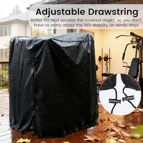 MaWGcowerd Folding Treadmill Cover Black 117cm (46" L x 38" W x 66" H) | Protects Fitness Machines from Dust, Water, and UV Rays thumbnail 4