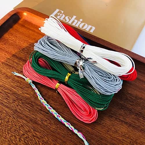 Phinicco Waxed Polyester Cord 40 Colors 400m | Waterproof Jewelry String for Bracelets & Jewelry Making thumbnail 5