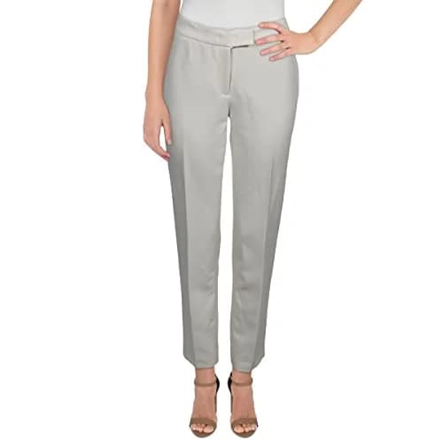 Anne Klein Women's Bowie Pant, White, Size 16 | Mid Rise Straight Leg Style thumbnail 1