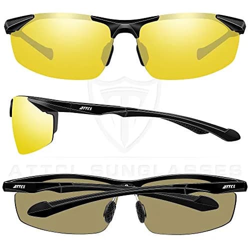 ATTCL Night Driving Glasses for Men Al-Mg Metal Frame Ultra Light | Night Vision, Anti-Glare, UV400 thumbnail 5
