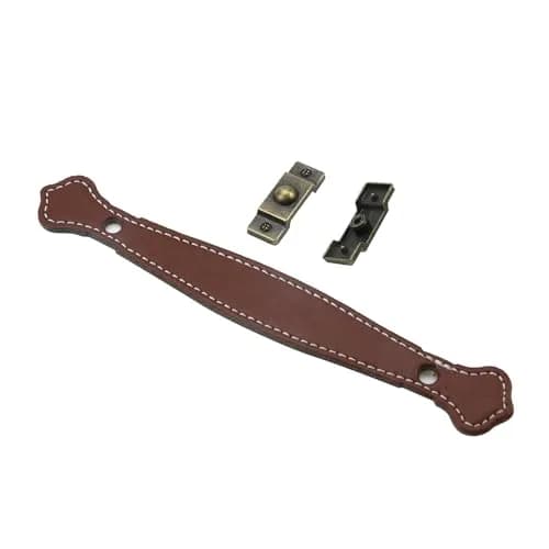 MY MIRONEY Set of 4 Brown Surface Leather Handles, 5 Inch (128mm) | Durable Cabinet & Drawer Pulls thumbnail 6