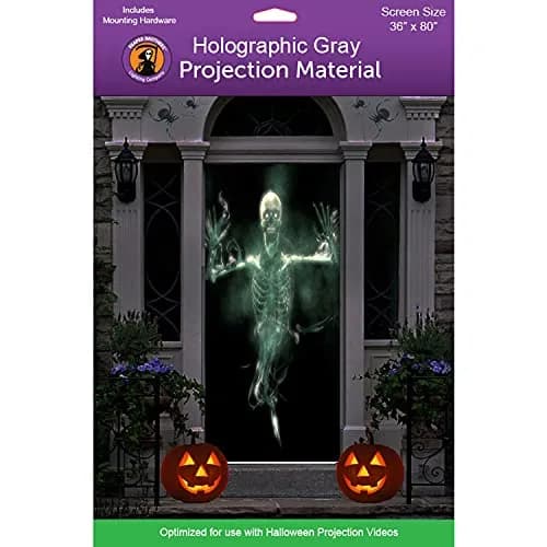 Reaper Brothers 36" x 80" (91cm x 203cm) Gray Holographic Rear Projection Screen | Halloween Illusion Effect thumbnail 1