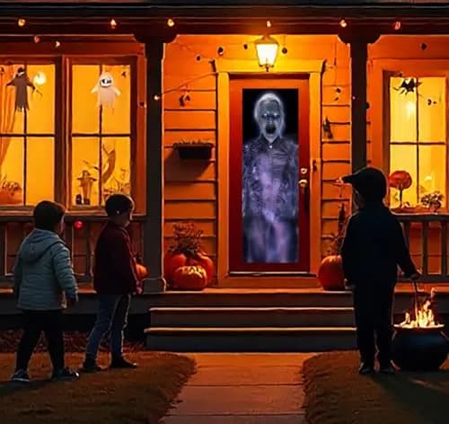 Reaper Brothers 36" x 80" (91cm x 203cm) Gray Holographic Rear Projection Screen | Halloween Illusion Effect thumbnail 7